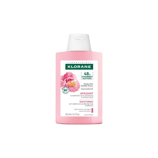 Shampoing Cuir Chevelu Sensible Apaisant Anti-irritant à la Pivoine Bio KLORANE