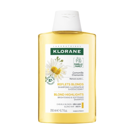 Shampoing  à la Camomille Bio Illumine les Cheveux Blonds Dès 3 ans KLORANE