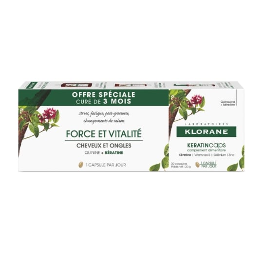 Complément alimentaire Force et Vitalité Cheveux et Ongles KLORANE