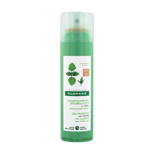 Shampoing Sec Cheveux Gras Bruns à l'Ortie KLORANE