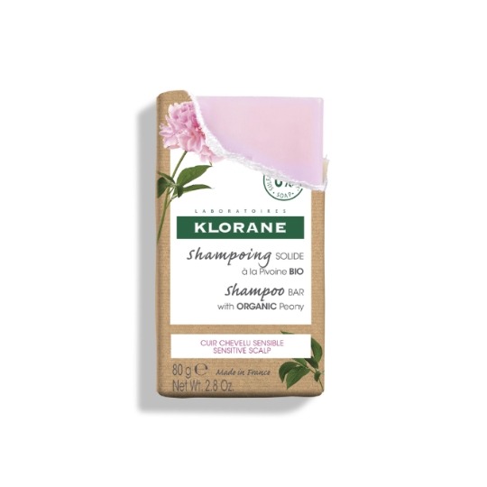 Shampoing Solide Cuir Chevelu Sensible Apaisant et Relaxant à la Pivoine Bio KLORANE