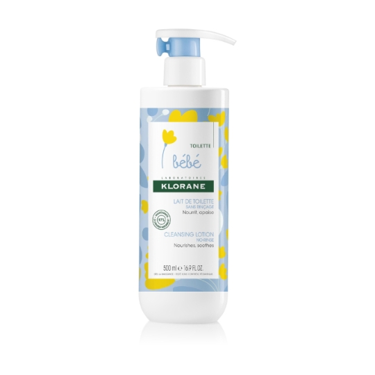 Lait de toilette bébé au Calendula apaisant Sans rinçage KLORANE