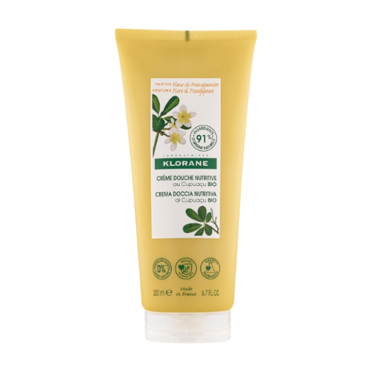 Crème de douche Nutritive au Beurre de Cupuaçu Fleur de Frangipanier Bio KLORANE