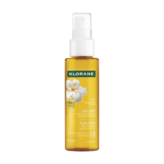 Huile Protectrice Cheveux Exposés au Soleil au Tamanu Bio et Monoï KLORANE