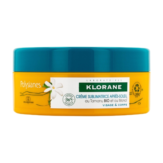 Après-soleil Crème Visage Corps Sublimatrice Hydratante Monoi Bio KLORANE
