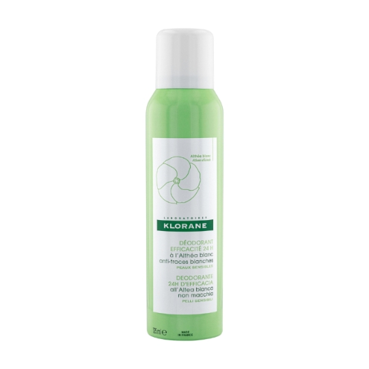 Déodorant Spray Femme Peau Sensible Althéa Blanc Efficacité 24h KLORANE