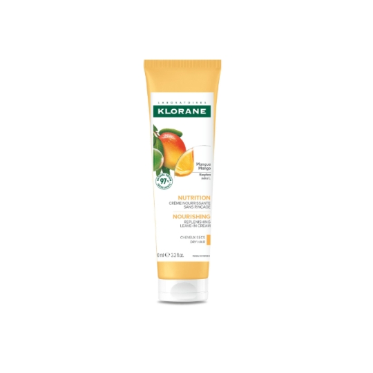 Crème Capillaire Nutrition Nourrissante Sans Rinçage à la Mangue pour Cheveux Secs KLORANE