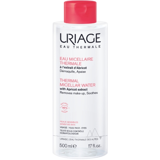 Eau micellaire Visage Yeux Peau Sensible Apaise et Diminue les Sensation de Tiraillements URIAGE