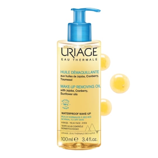 Huile Visage Yeux Démaquillante Hydratante aux Huiles de Jojoba Cranberry et Tournesol Waterproof URIAGE