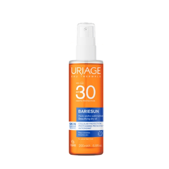 Huile Sèche Sublimatrice Bariesun Spf 30 pour Peaux Sensibles URIAGE