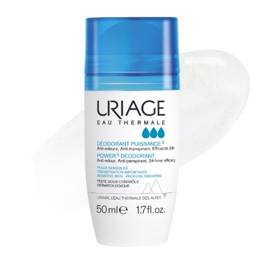Déodorant Roll-on Femme Anti-Odeurs Transpiration 24h Puissance 3 URIAGE