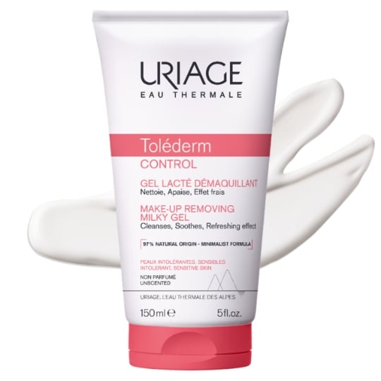 Gel Visage et Yeux Peaux Sensibles Nettoie Apaise et Effet Frais Toléderm Control URIAGE