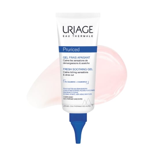 Gel Corps Zones Pileuses et Intimes Peaux Sensibles Frais Apaisant Pruriced URIAGE