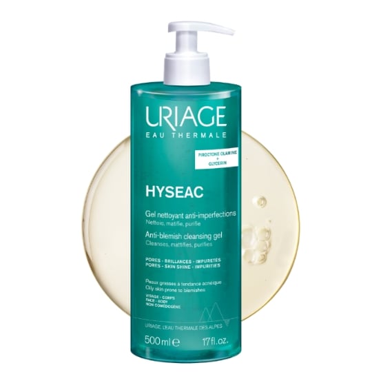 Gel Visage Peaux Grasses à Tendance Acnéique Nettoyant Anti-Imperfections Hyseac URIAGE