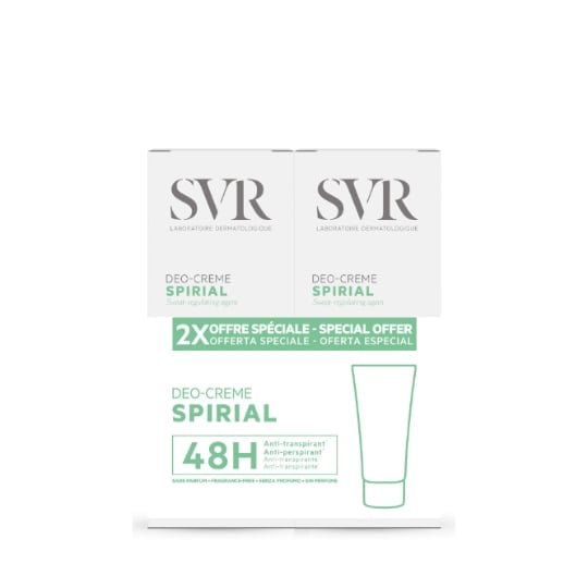 Crème Anti-Transpirant Multi-Zones Efficacité 48h Spirial LABORATOIRE SVR