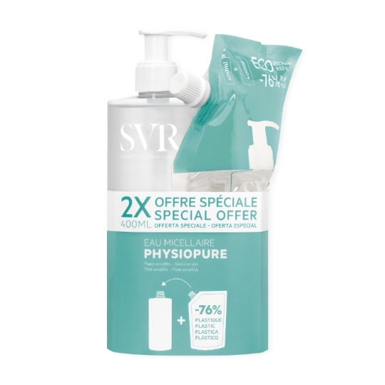 Démaquillant Visage Yeux Peau Sensible Nettoie et Démaquille Physiopure LABORATOIRE SVR