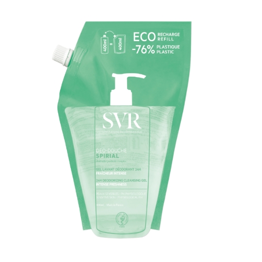 Gel douche Corps Déodorant Fraîcheur Intense Longue Durée Spirial LABORATOIRE SVR