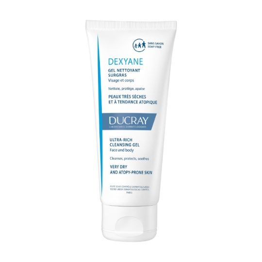 Gel douche Peaux Sèches et Atopiques Nettoie Protège et Nourrit Dexyane DUCRAY