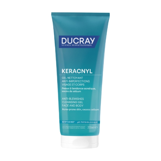 Gel Visage et Corps Peaux Grasses et/ou à Tendance Acnéique Nettoyant Purifiant Doux DUCRAY