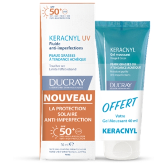Soin Visage Anti-Imperfection Protection Solaire SPF50+ Keracnyl UV DUCRAY
