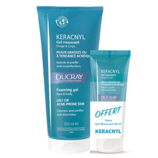 Gel Visage Peau Grasse à Imperfections Keracnyl DUCRAY
