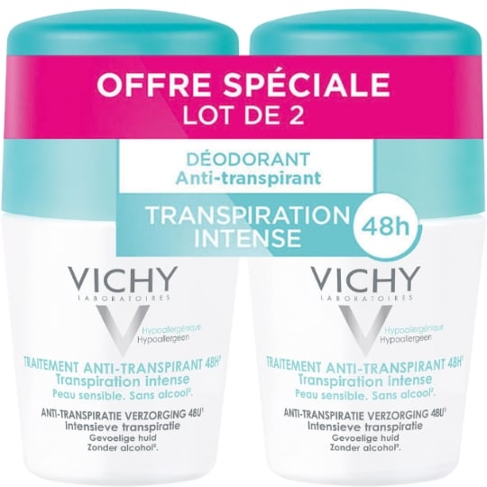 Déodorant Roll-on Anti-transpirant Peau Sensible Sans Alcool Hypoallergénique VICHY LABORATOIRES