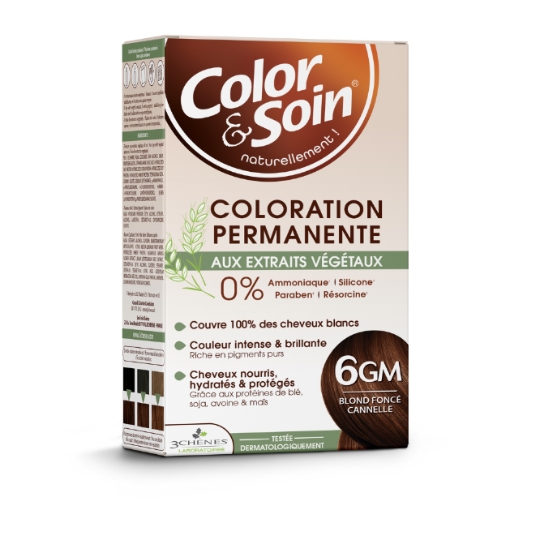 Coloration Permanente Blond Foncé Cannelle Sans Ammoniaque Color et Soin 3 CHENES