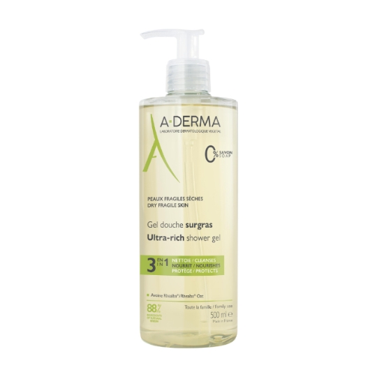 Gel douche Corps Visage Surgras 3 en 1 A-DERMA