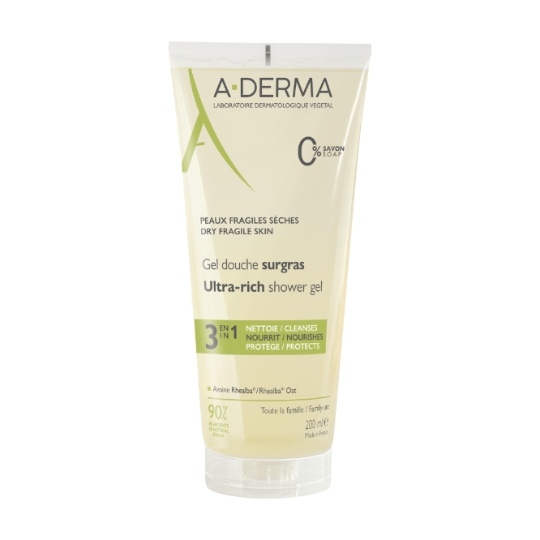 Gel douche Corps Visage Surgras 3 en 1 A-DERMA