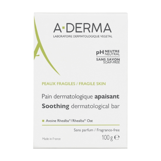 Savon Visage Corps Peau Sensible Apaise au Lait d'Avoine Rhealba A-DERMA