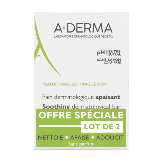 Pain dermatologique Apaisant Nettoie Adoucit Neutre A-DERMA