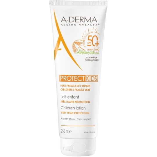 Crème solaire Enfant Visage Corps Très Haute Protection Spf 50+ Résistant à l'Eau A-DERMA