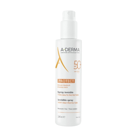Crème solaire Peau Fragile Corps Très Haute Protection Spf 50+ Invisible A-DERMA