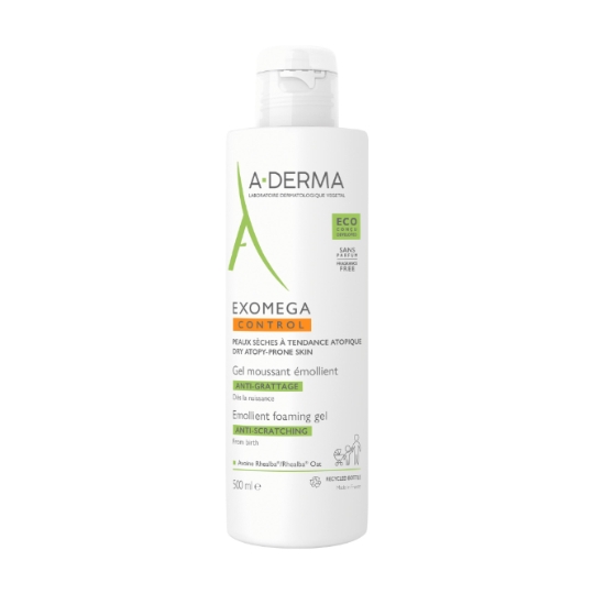 Gel douche Visage et Corps Peaux Sèches à Tendance à l'Eczéma Atopique Anti-grattage Exomega Control A-DERMA