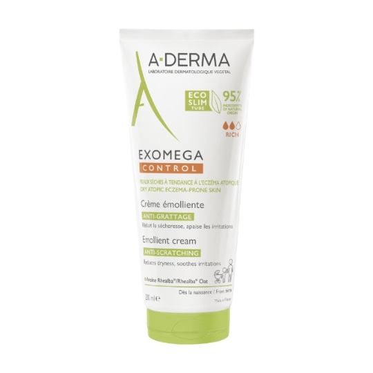 Crème Corps Anti-Grattage Peaux Sèches à Tendance Eczéma Atopique Exomega Control A-DERMA