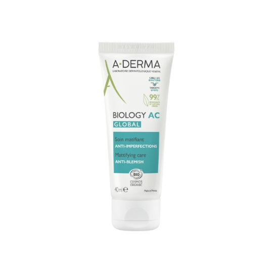 Soin Visage Peaux à Tendance Acnéique Matifiant Anti-Imperfections Biology AC Global Bio A-DERMA