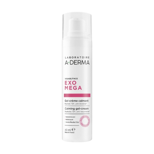 Gel-Crème Visage Calmant Exomega  A-DERMA