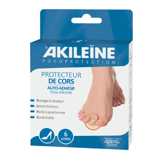 Protection Cors Auto-adhésif Tissu Silicone Soulage la Douleur AKILEINE
