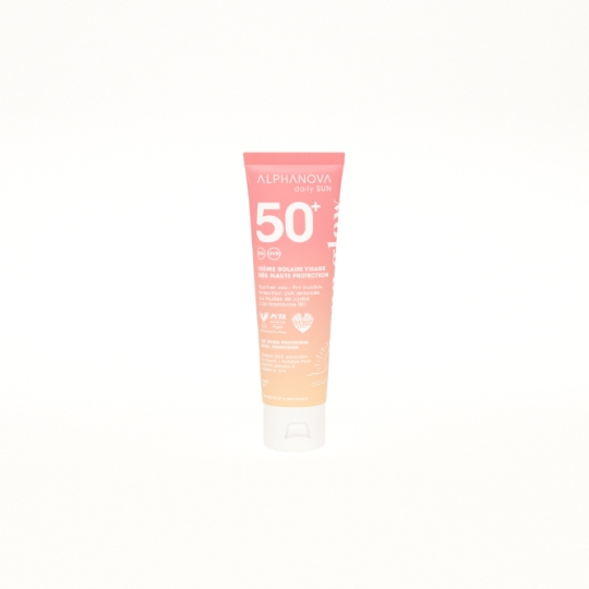 Crème Solaire Visage Très Haute Protection Spf 50+ ALPHANOVA DAILY SUN