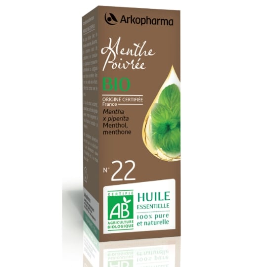 Huile essentielle Menthe Poivrée 100% Pure et Naturelle Bio ARKOPHARMA