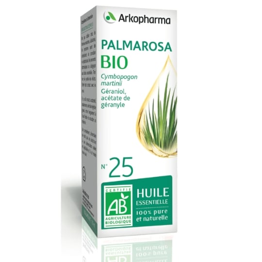 Huile essentielle Palmarosa 100% Pure et Naturelle Bio ARKOPHARMA