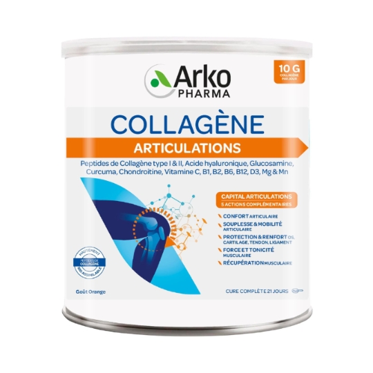 Complément alimentaire Collagène Articulations et Muscles Goût Orange ARKOPHARMA