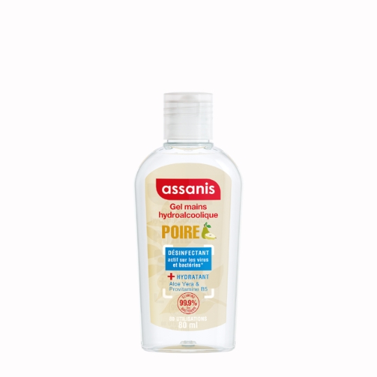 Gel Hydroalcoolique Désinfectant Hydratant Poire Aloe Vera et Provitamine B5 ASSANIS