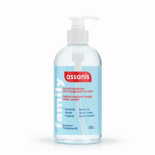 Gel Hydroalcoolique Sans Rinçage Aloe Vera et Provitamine B5 Family ASSANIS