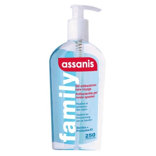 Gel Antibactérien Hydratant Aloe Vera et Vitamine E Family ASSANIS