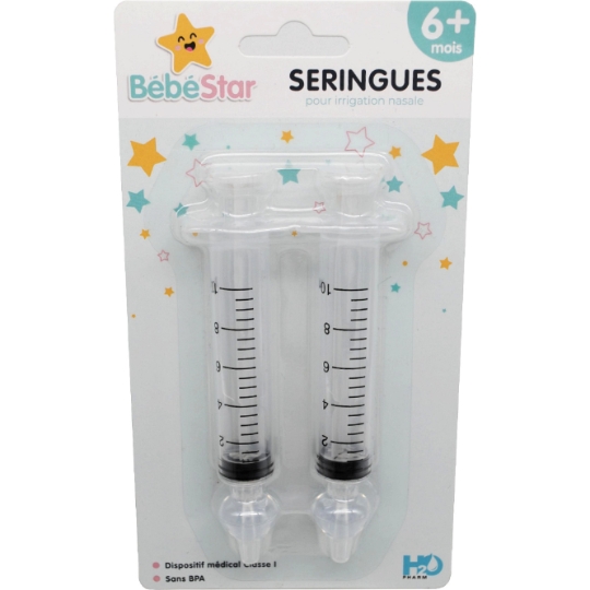 Seringues nasales Réutilisables Dès 6 Mois BEBE STAR