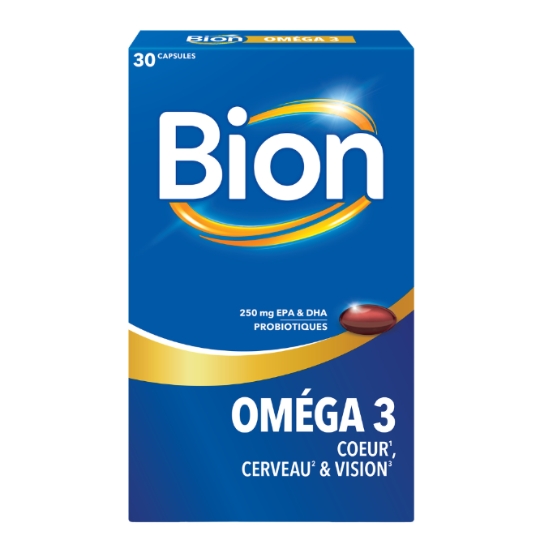 Complément Alimentaire Oméga 3 Coeur, Cerveau et Vision BION 3
