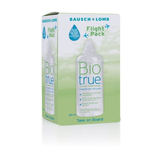 Solution lentilles Format Voyage pour lentilles de contact souples BIOTRUE
