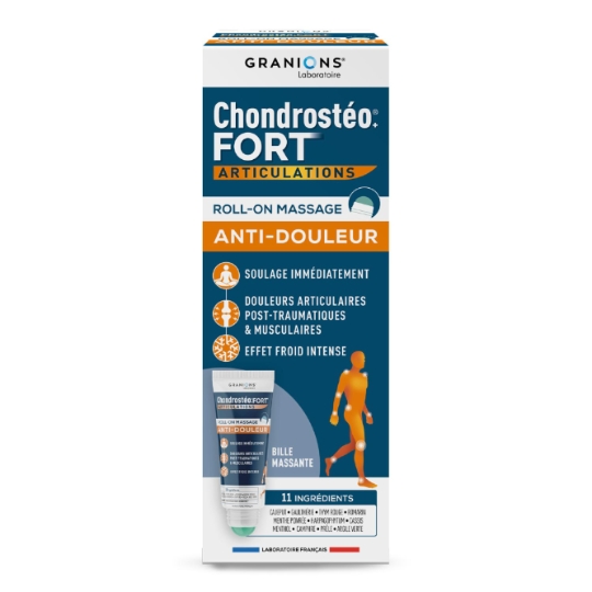 Roll-on Massage Anti-douleur Articulations et Muscles Effet Froid Intense CHONDROSTEO