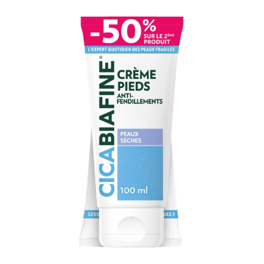 Crème pieds Secs à Rugueux Anti-fendillements Apaise Nourrit Prévient pour Adulte CICABIAFINE